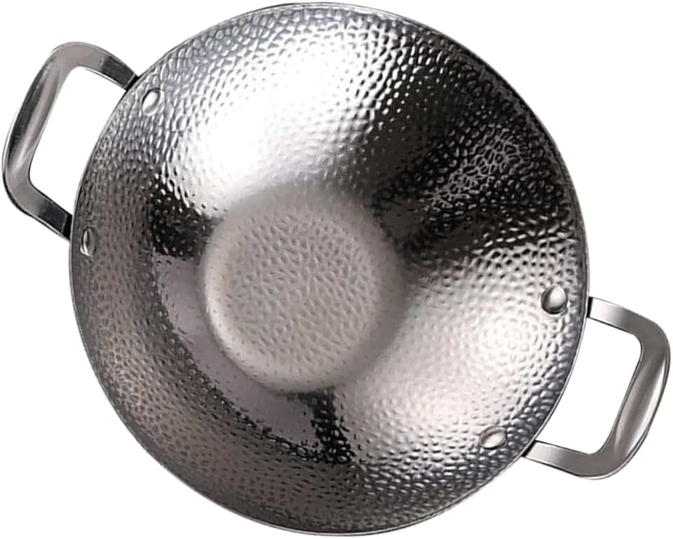Stainless Steel Double Handle Dry Pot for Cooking