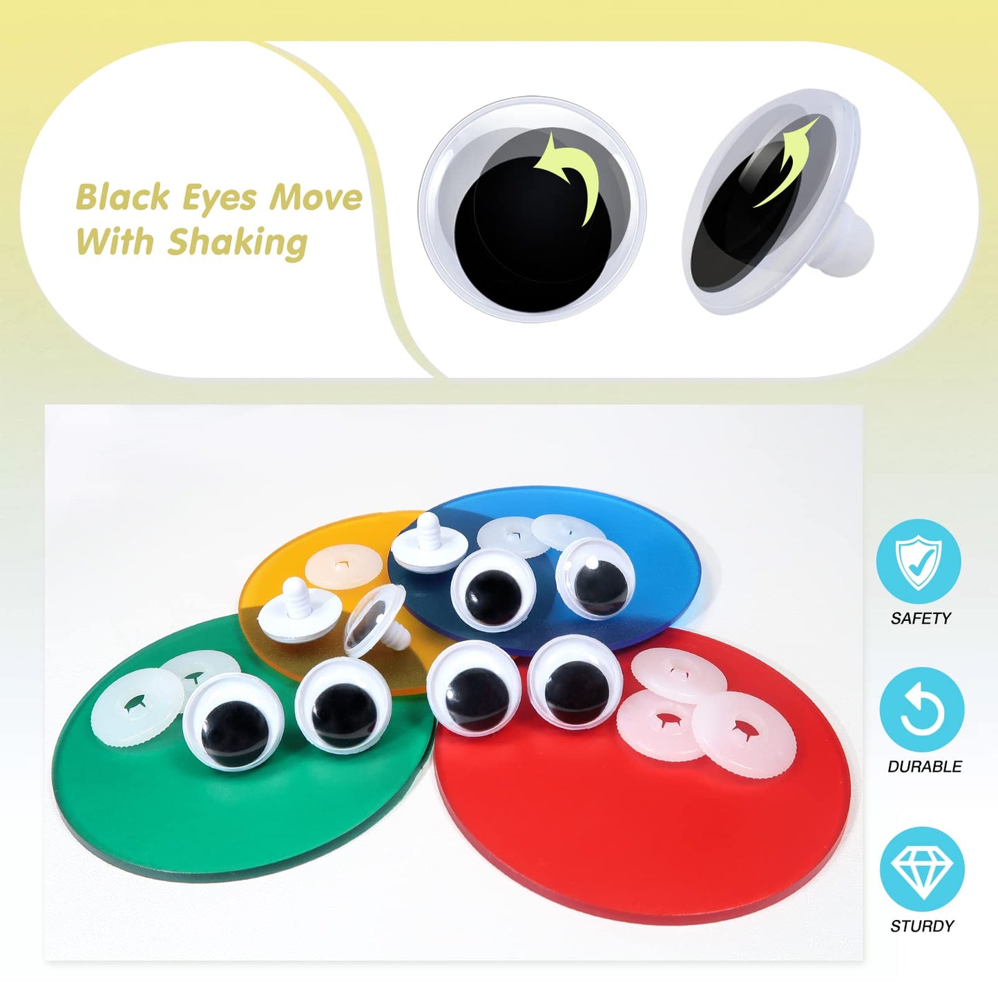 20mm Black Plastic Safety Eyes 50pcs