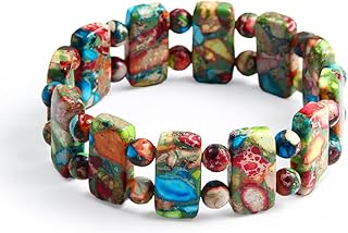 Boho Beaded Bracelet with Turquoise and Jasper