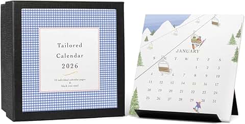 2026 Desk Calendar from January to December