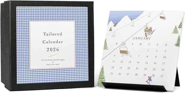 2026 Desk Calendar from January to December