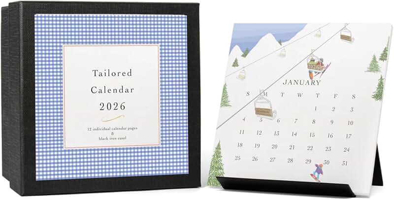 2026 Desk Calendar from January to December