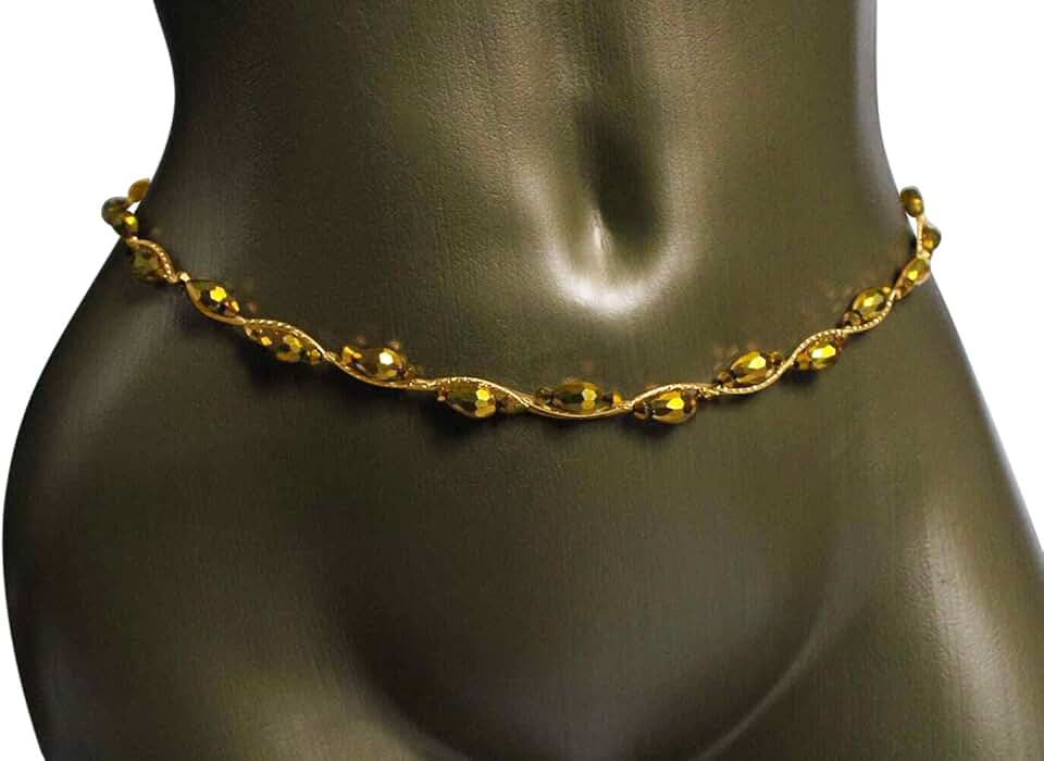 Handmade Crystal Teardrop African Waist Beads Jewelry
