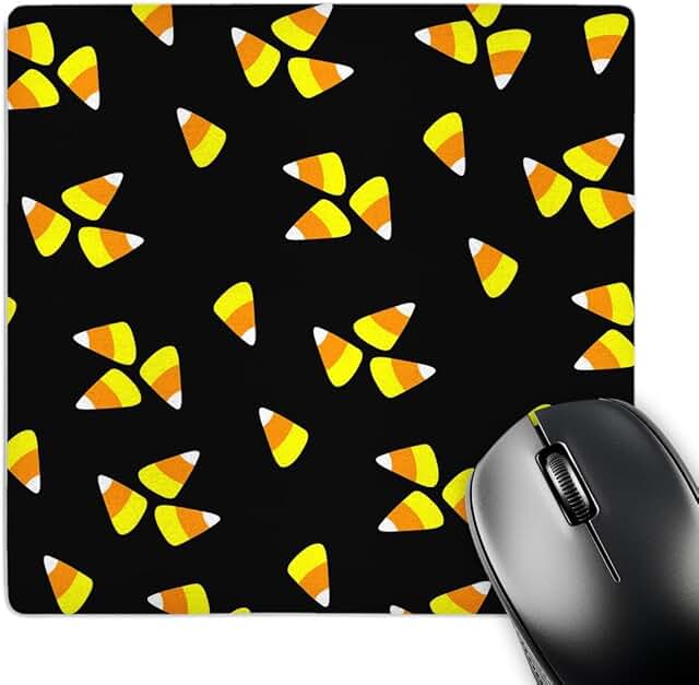 Candy Corn Print Mouse Pad, 8 x 8 Inches