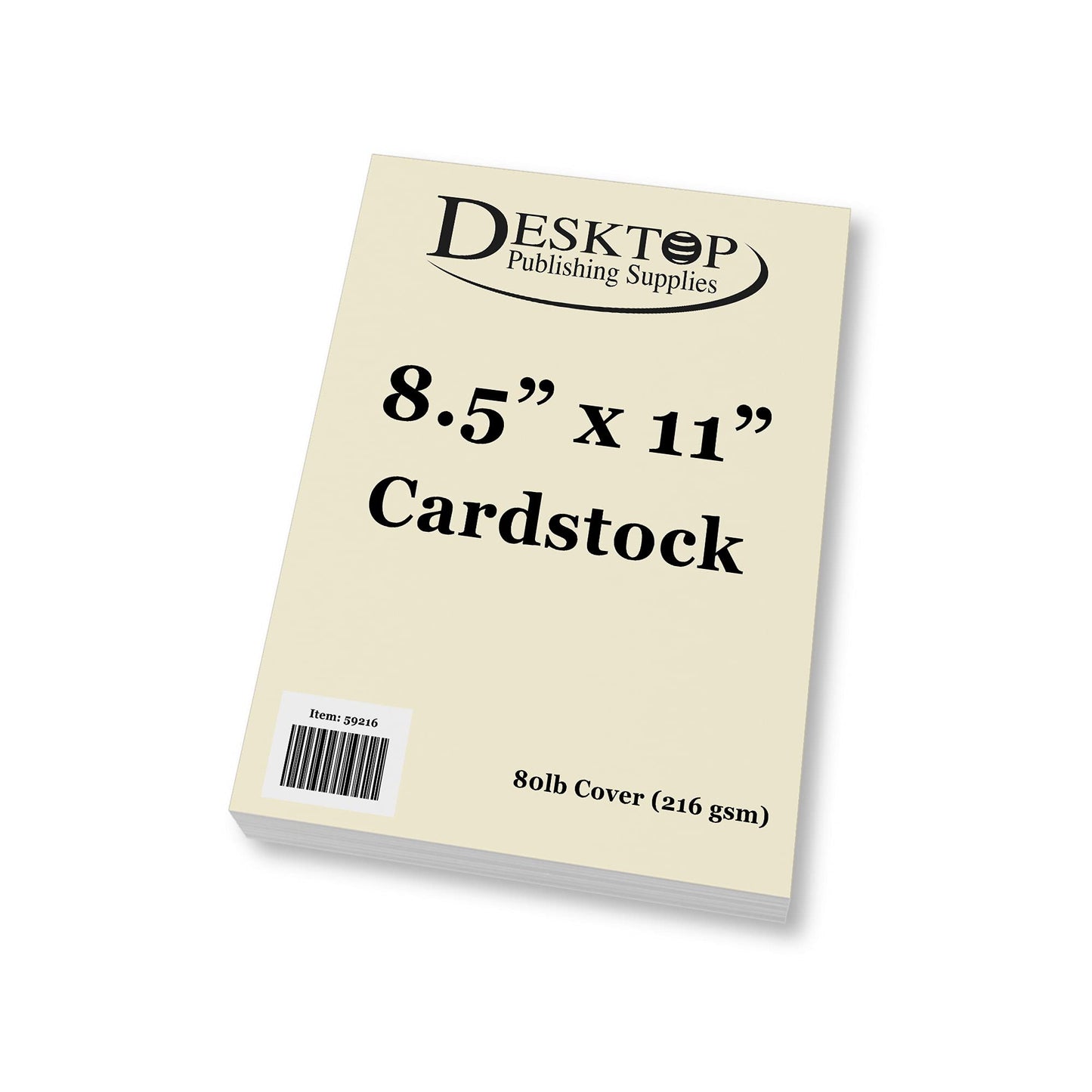Heavyweight Natural Cream Cardstock, 8.5 x 11 inches, 80lb, 100 sheets
