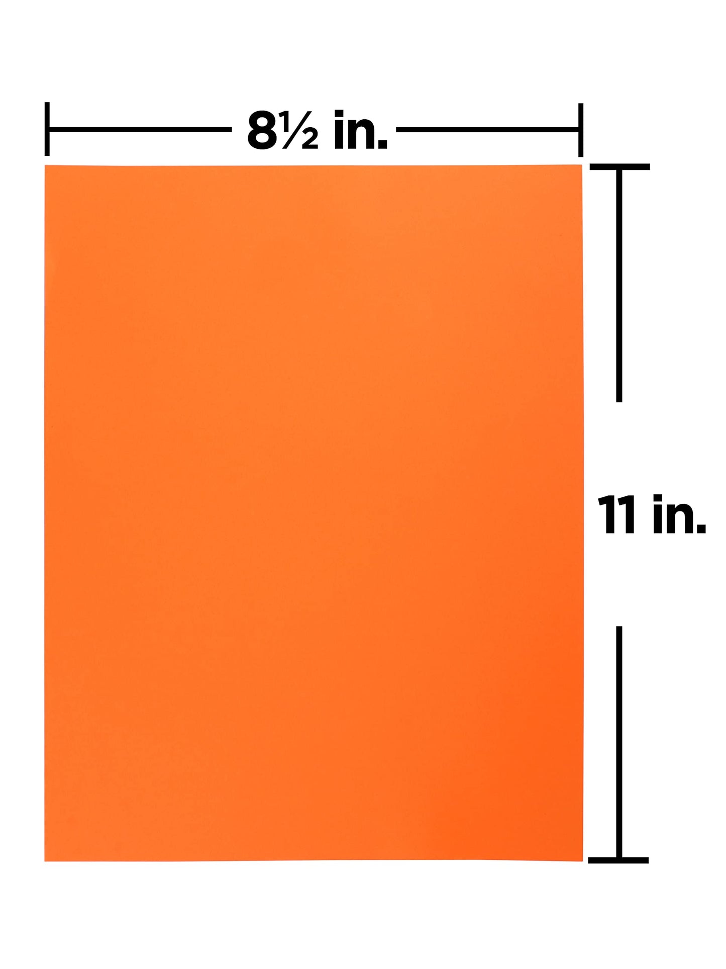 Orange 8.5 x 11 Colored Paper, 100 Sheets