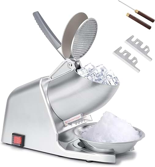 Electric Dual Blade Ice Shaver Machine, 143 lbs/hr