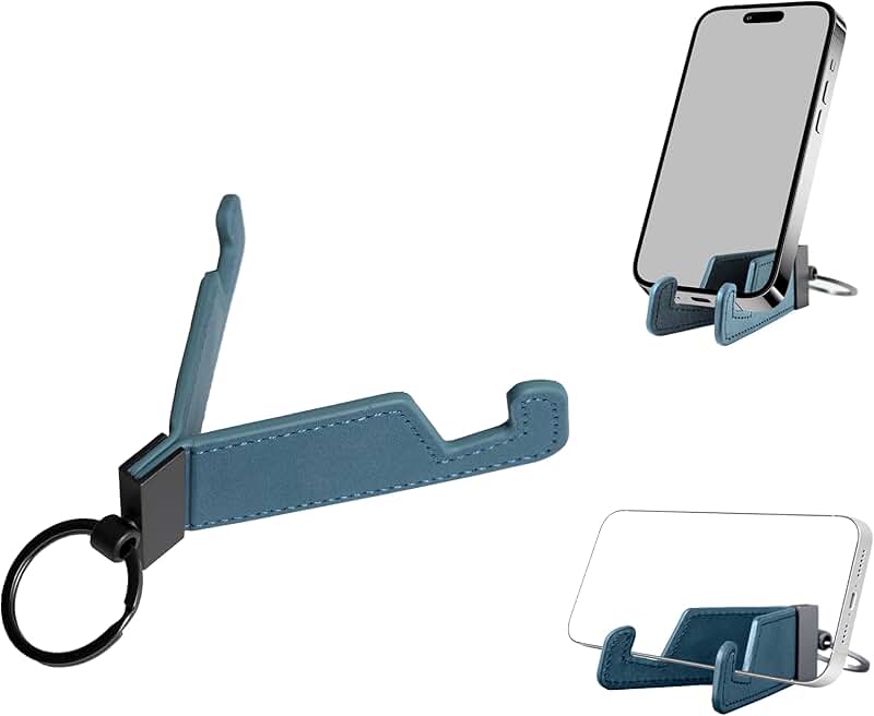 Foldable Desk Phone Stand for All Phones, Blue
