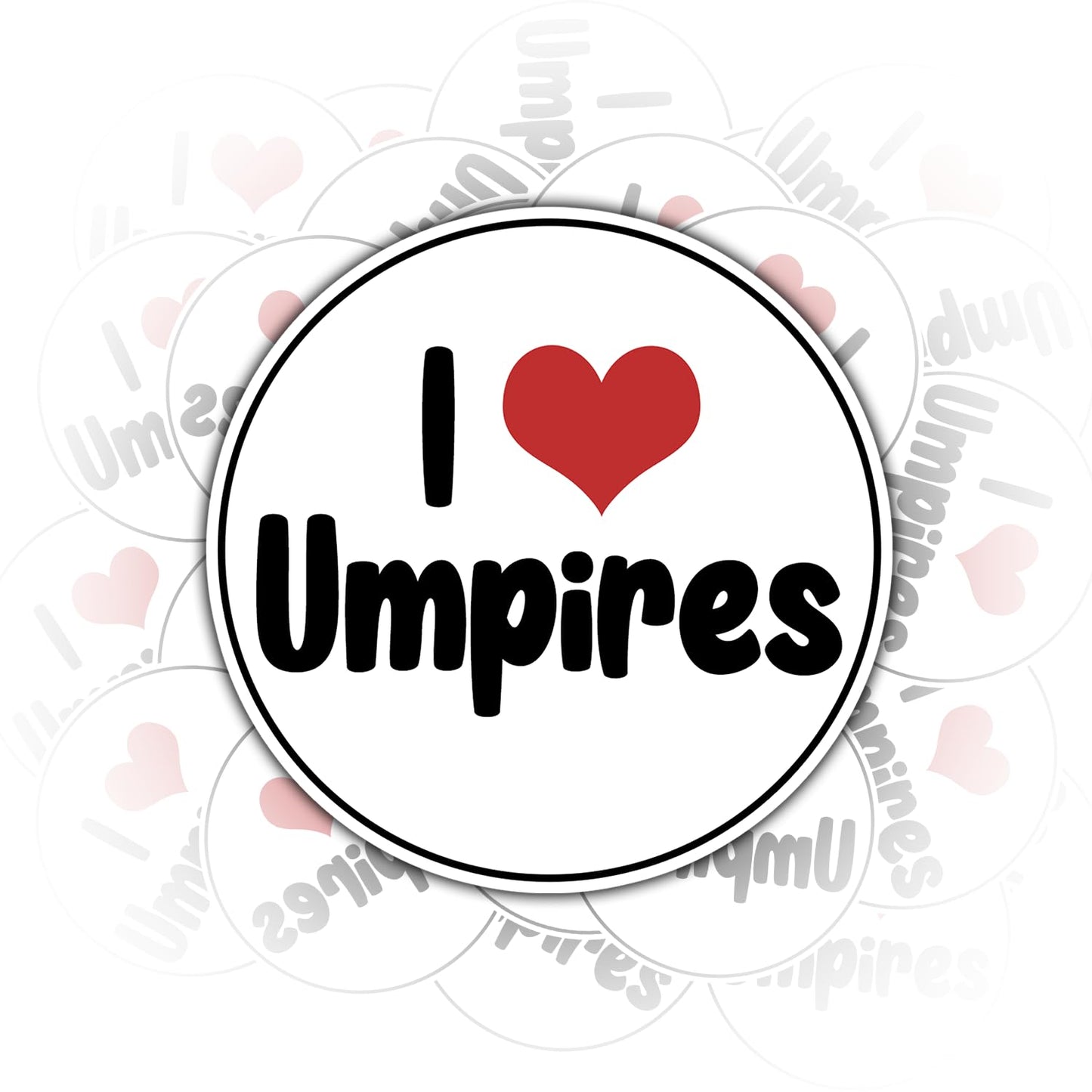 Set of 3 Umpire Love Stickers for Kids and Teens