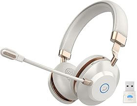 Wireless Bluetooth Headset with Microphone and 45-Hour Battery