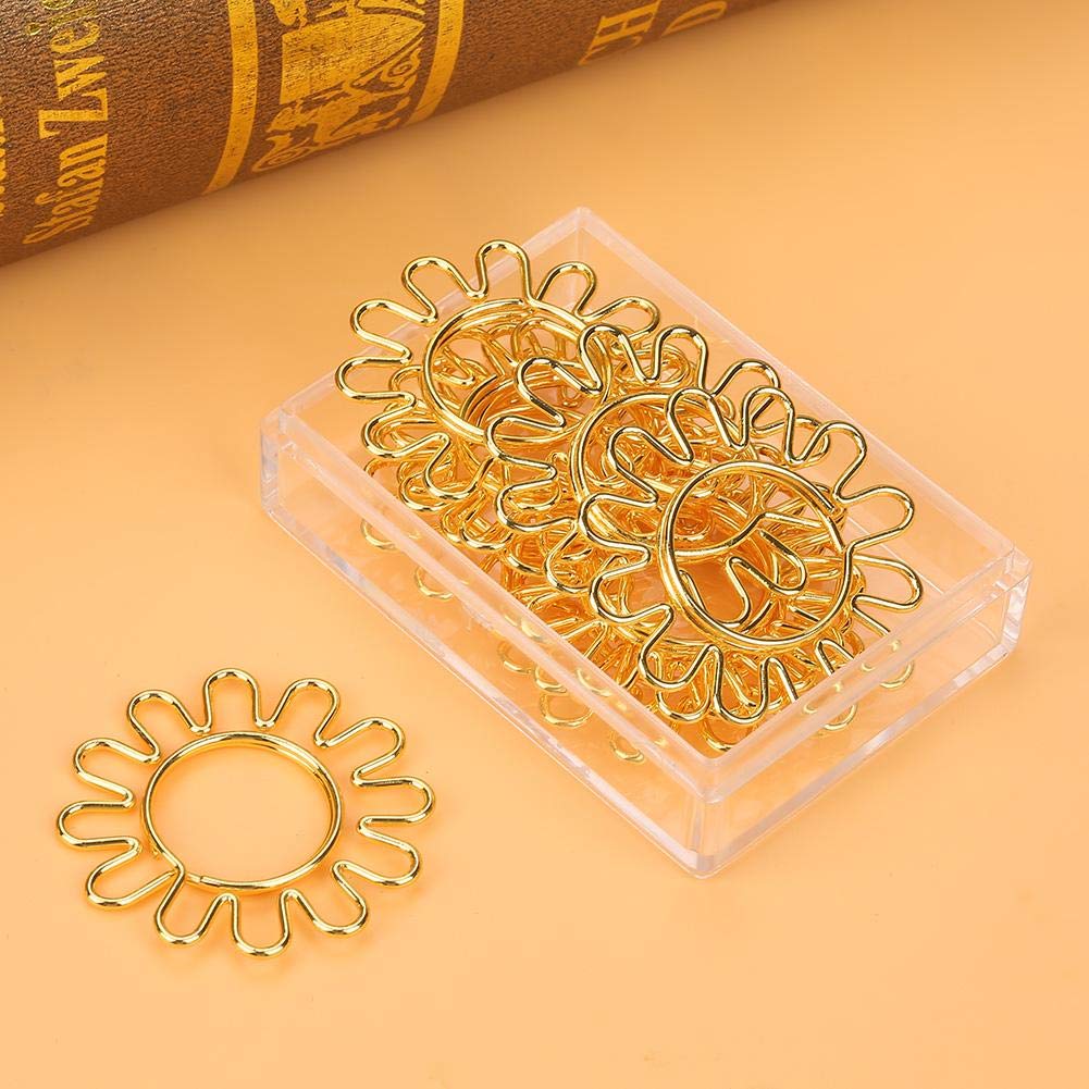 Sunflower Metal Paper Clips 10-Pack for Office and School