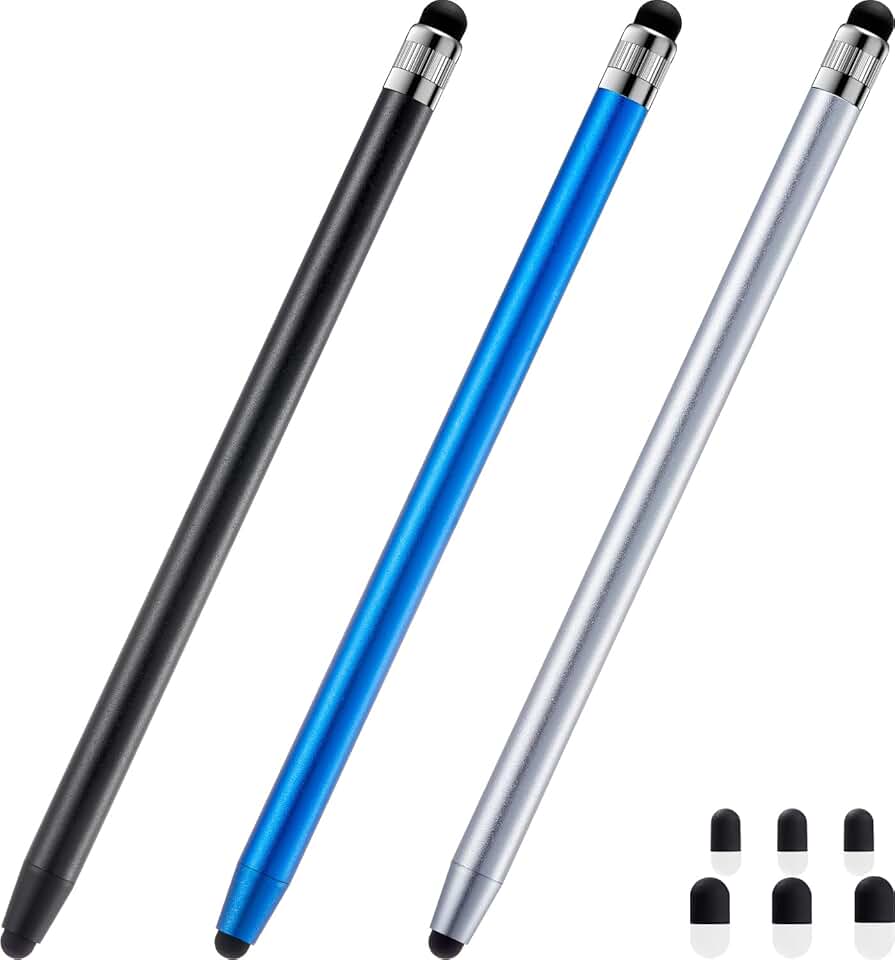 Set of 3 high-sensitivity touchscreen stylus pens