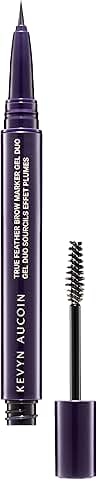 Dual-ended brow marker and gel for natural, defined brows