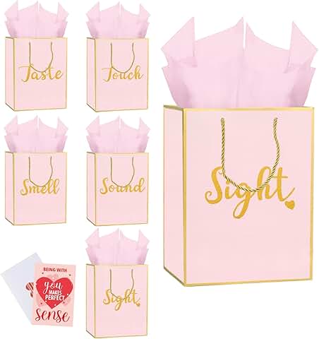 Five Senses Gift Bags with Tissue and Card