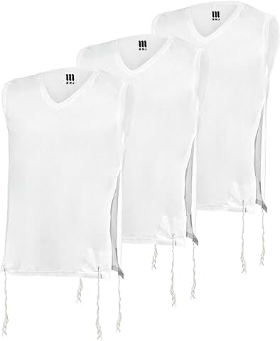 Men's V-Neck Tzitzit T-Shirt for Camp and School