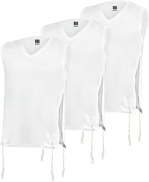 Men's V-Neck Tzitzit T-Shirt for Camp and School