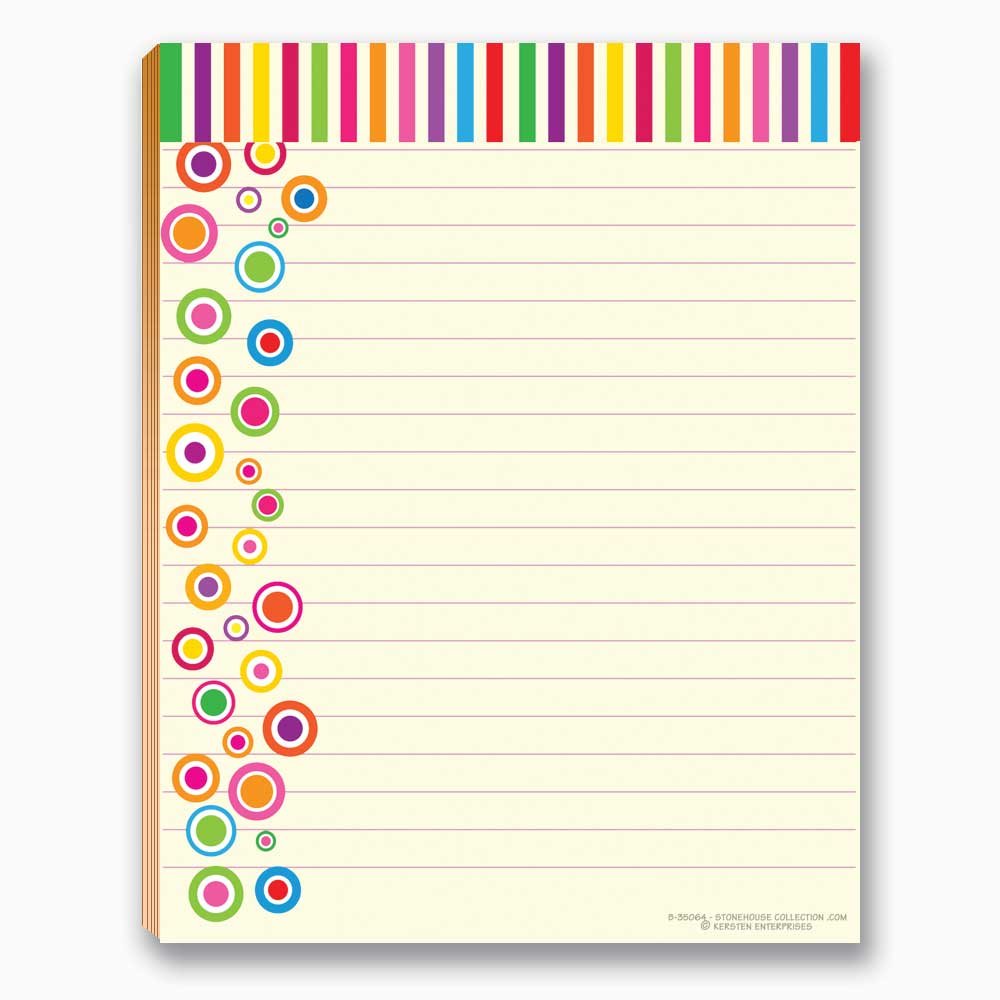 Fun Pattern Notepads, 4 Assorted, Made in USA