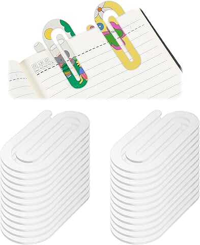 24 Acrylic Paper Clips for DIY and Office Use