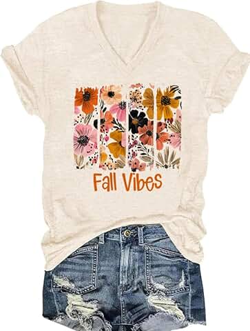 Women's Fall Pumpkin Ghost Short Sleeve T-Shirt