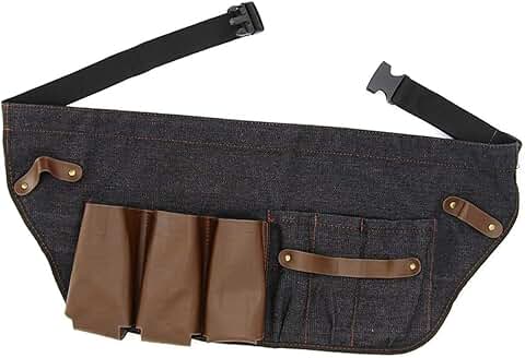 Hair Stylist Tool Belt in Denim and Leather
