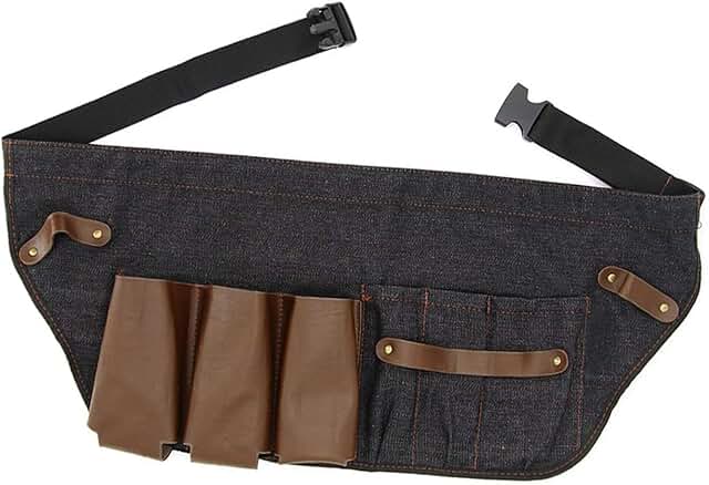 Hair Stylist Tool Belt in Denim and Leather