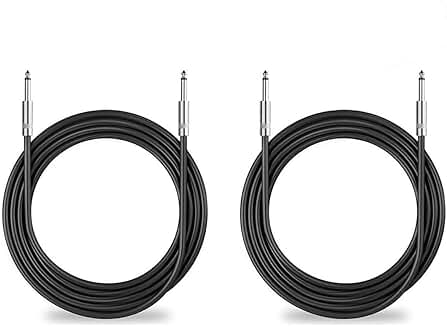 2 Pack 50 ft 1/4 Inch Speaker Cables, 12 AWG