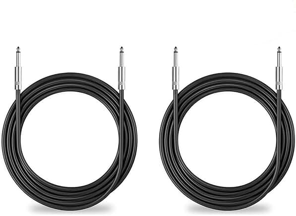 2 Pack 50 ft 1/4 Inch Speaker Cables, 12 AWG