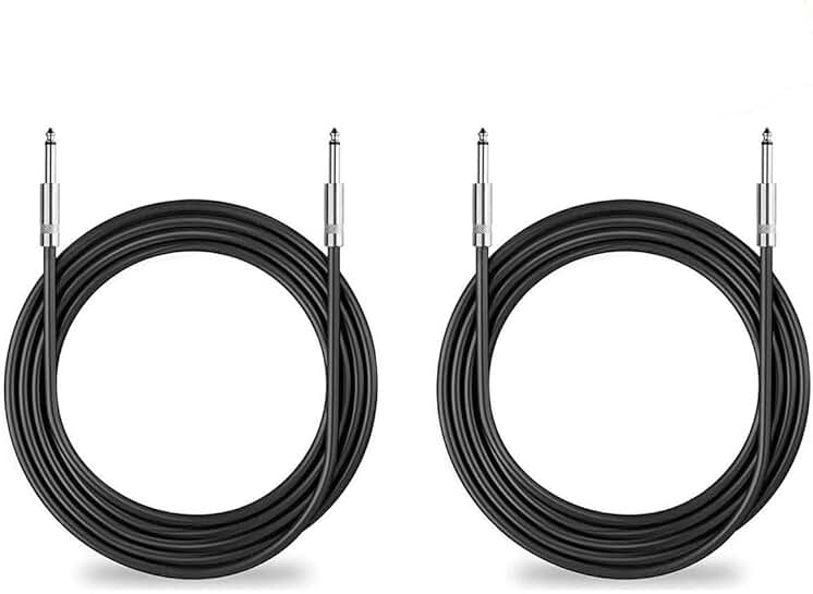 2 Pack 50 ft 1/4 Inch Speaker Cables, 12 AWG