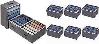 12-Slot Jeans and 6-Slot Pants Organizer for Closet
