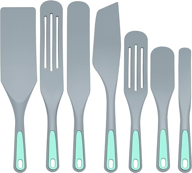7-Piece Silicone Spurtle Kitchen Utensil Set