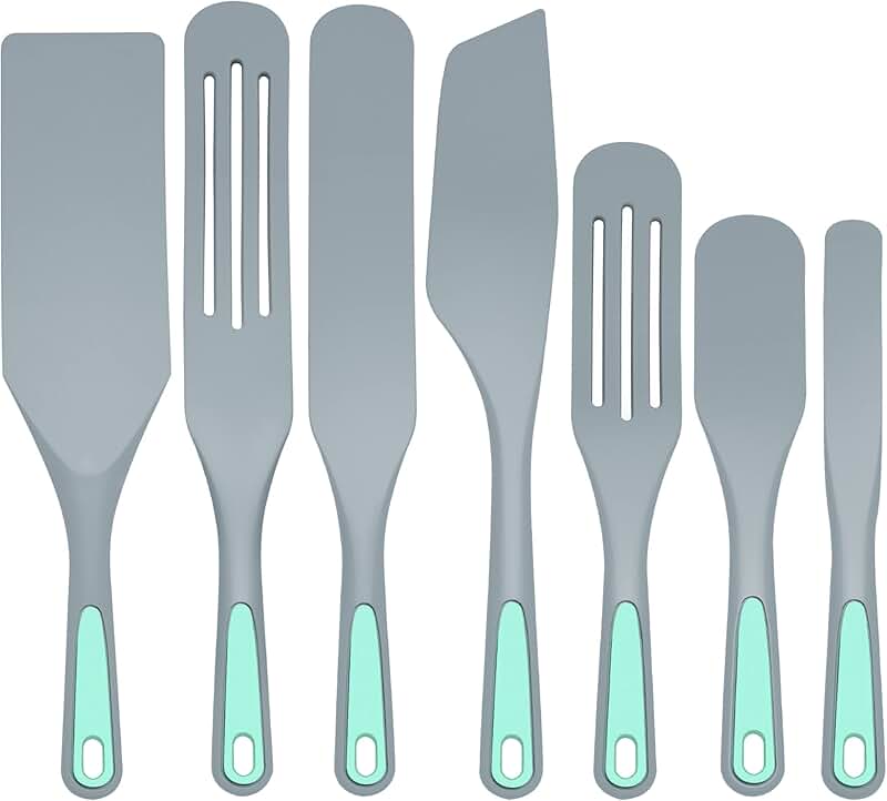 7-Piece Silicone Spurtle Kitchen Utensil Set