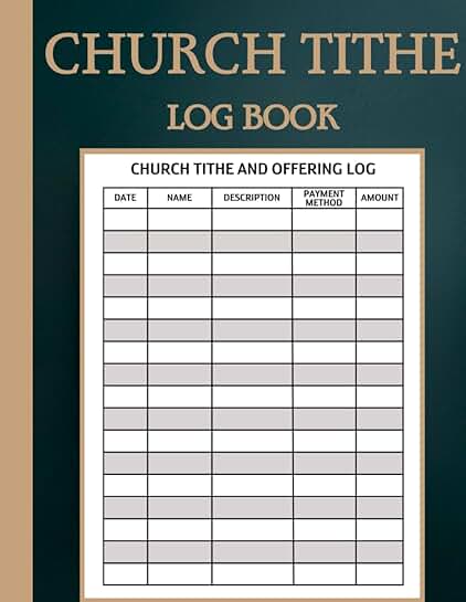 Church Tithe and Offering Record Book