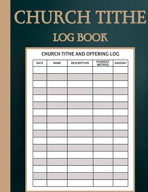 Church Tithe and Offering Record Book