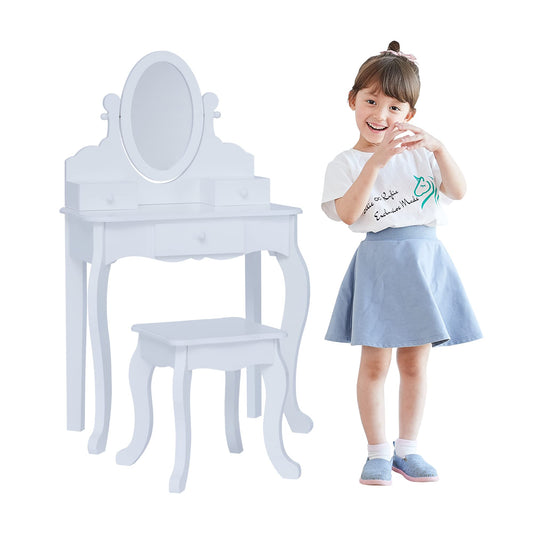 Little Princess Rapunzel Medium Toy Vanity Set, White