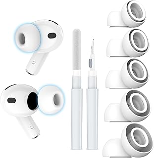 Five pairs of soft silicone ear tips for earbuds