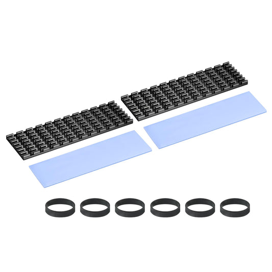 M.2 NVMe SSD Heatsink 70x22x3mm, 2 Pack Aluminum Cooler