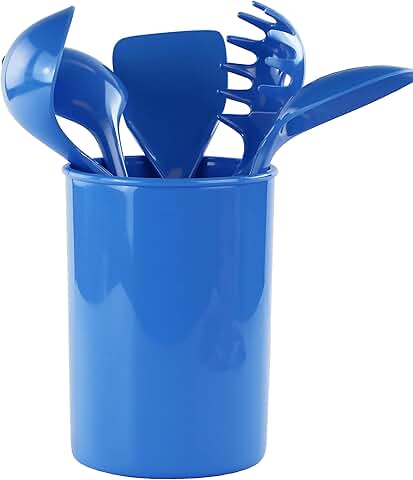 6-Piece Kitchen Utensil Holder with Heat-Resistant Tools