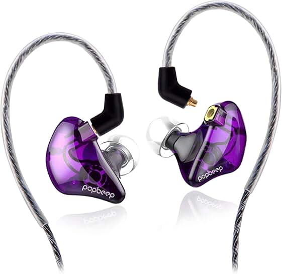 In-Ear Monitor for Musicians with Replaceable Cables, Noise-Isolating, Universal Fit