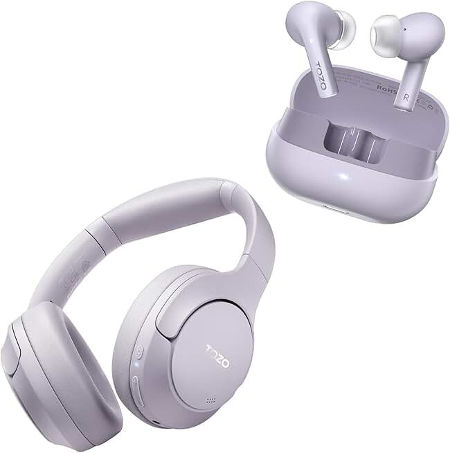 Wireless Over-Ear Noise Cancelling Headphones with Mic