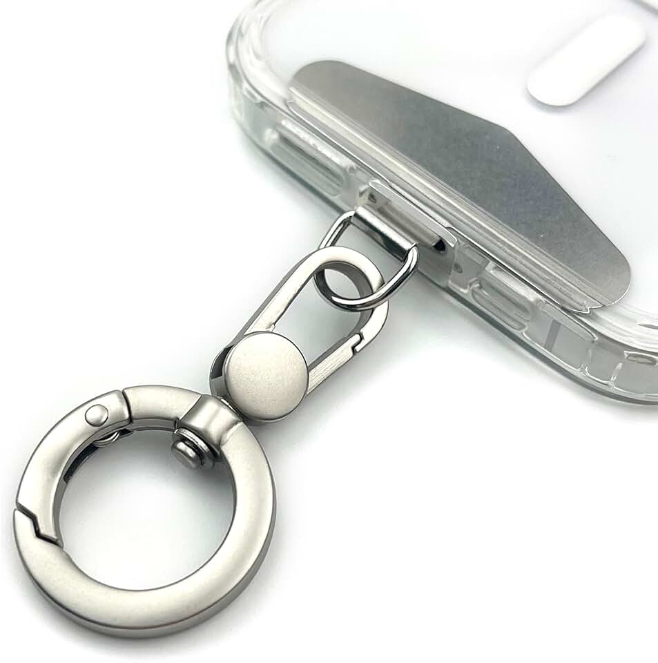Metal Phone Tether with 360° Rotation, Silver
