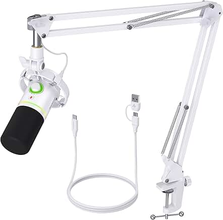 Dynamic Microphone Kit with RGB Lighting and Accessories