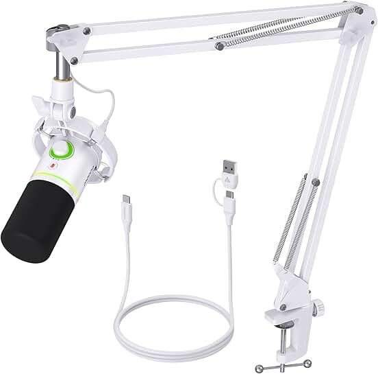 Dynamic Microphone Kit with RGB Lighting and Accessories