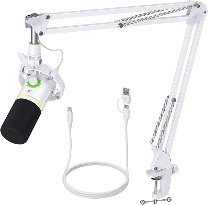Dynamic Microphone Kit with RGB Lighting and Accessories