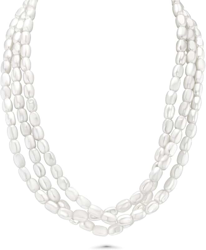 Layered Pearl Necklace Set for Women