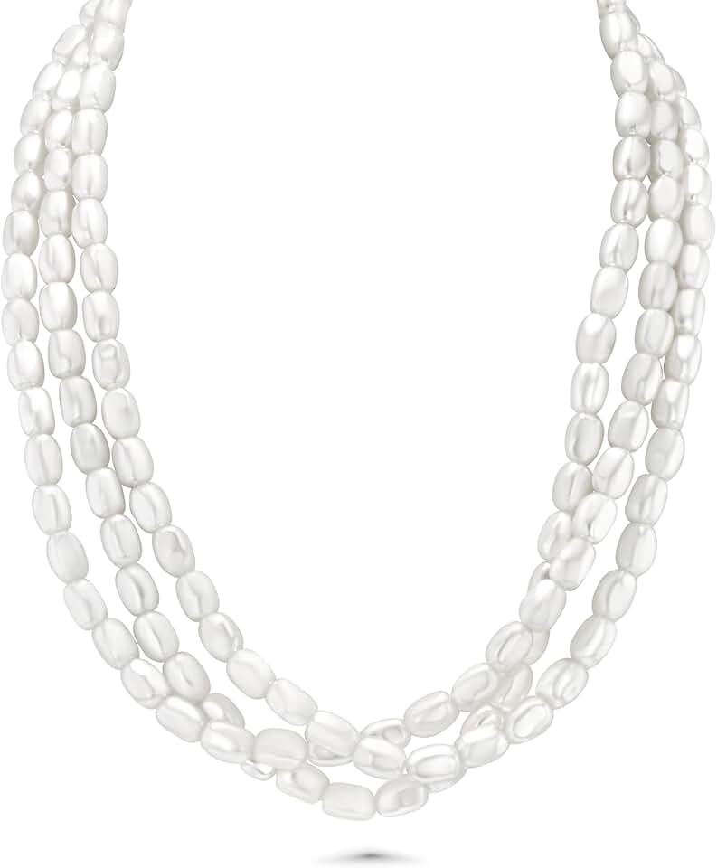 Layered Pearl Necklace Set for Women
