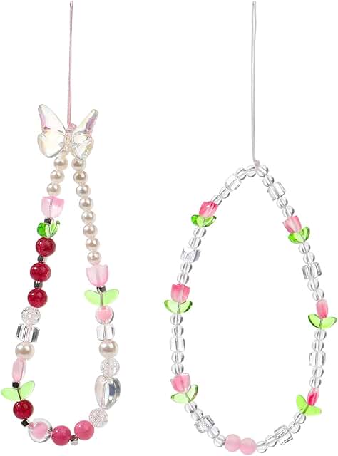 Colorful Beaded Phone Charms and Lanyards for Women
