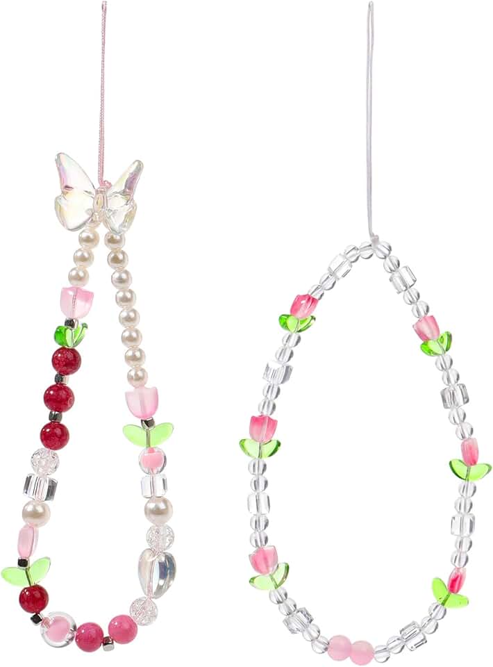 Colorful Beaded Phone Charms and Lanyards for Women
