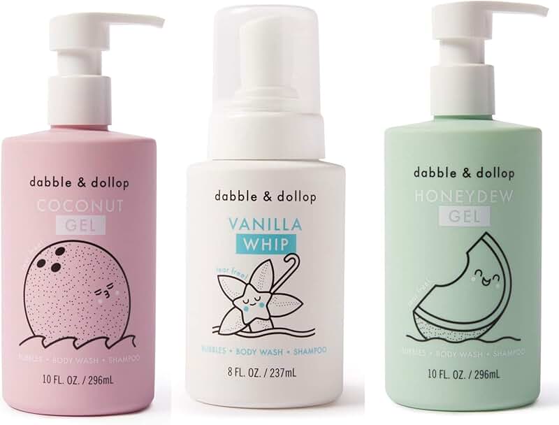 Kids' Bubble Bath, Body Wash & Shampoo Set