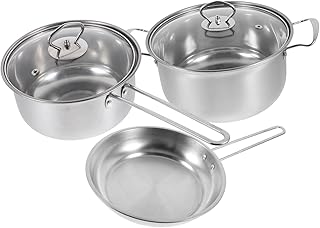 Stainless Steel Cookware Set with Thick Bottom and Handles