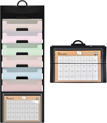 6-Pocket Wall File Organizer for Classrooms and Offices